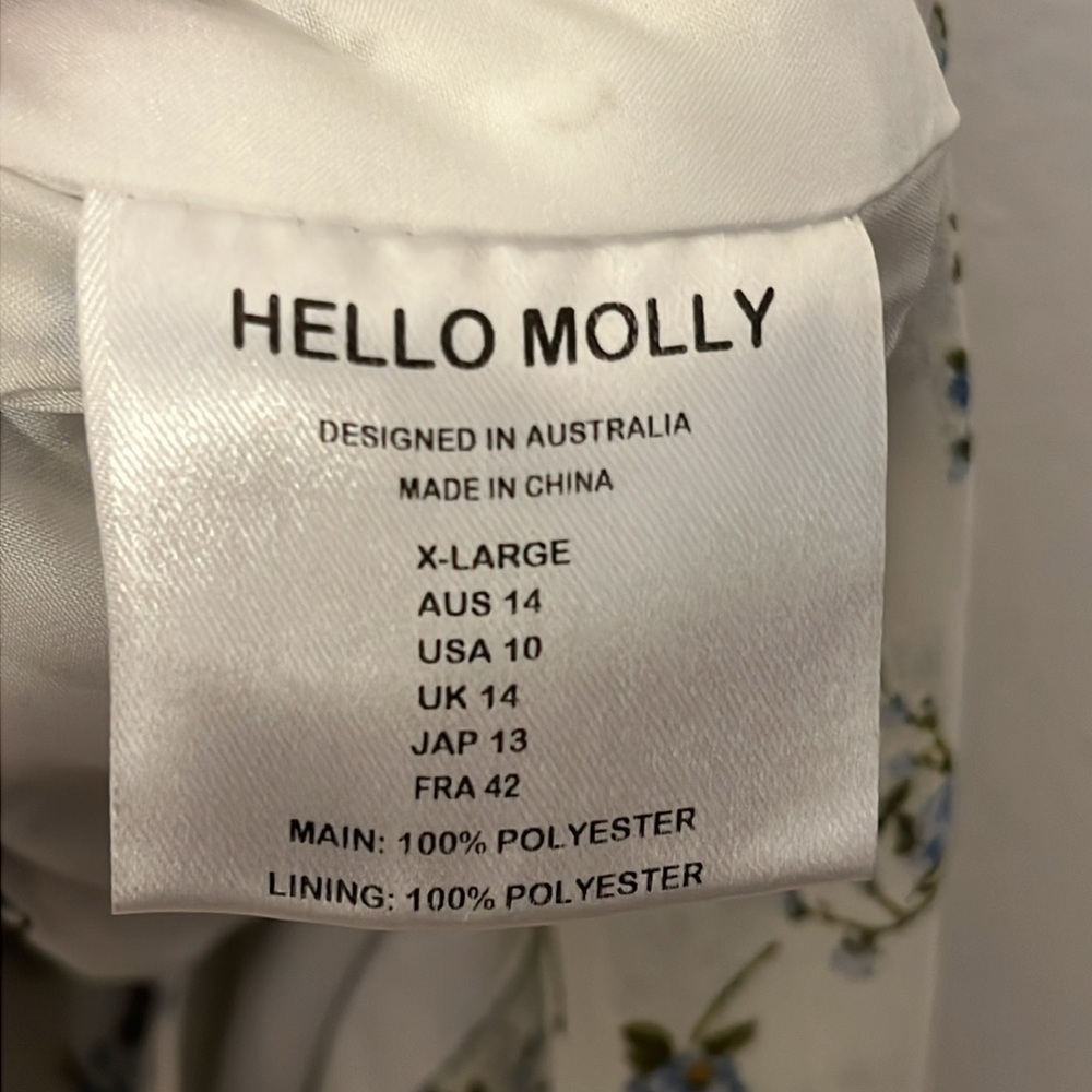 Hello Molly | New modern Ophelia maxi dress Women’s size 10 ditsy floral ruffle - Picture 12 of 14